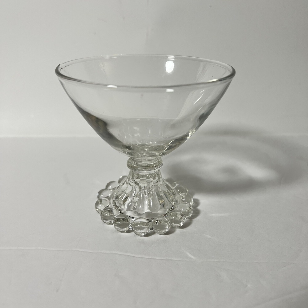 Vintage Anchor Hocking Glass Sherbet Dish Candlewick Clear Bubble Boopie 1 pce